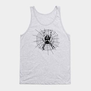 Garden spider (Araneus) silhouette Tank Top